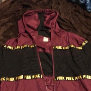 VS PINK mesh hoodie rain jacket. NWOT.